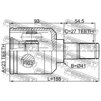 Шарнир приводного вала FEBEST 1211-SANFE4WD-1