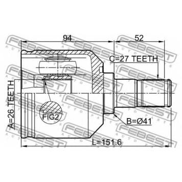 Шарнир приводного вала FEBEST 1211-SANFELH-1