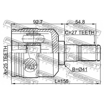 Шарнир приводного вала FEBEST 1211-SANFER-1