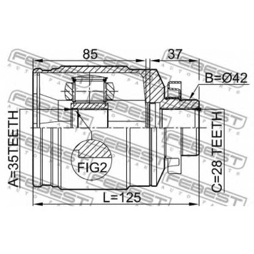 Шарнир приводного вала FEBEST 1211-SFCLRH-1