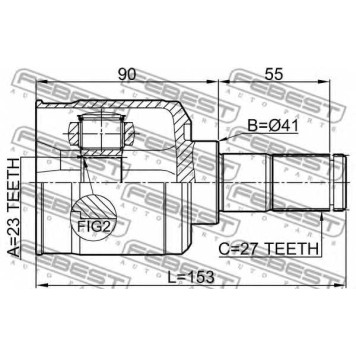 Шарнир приводного вала FEBEST 1211-TUC20AT-1