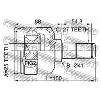 Шарнир приводного вала FEBEST 1211-TUC20LH-1