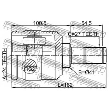 Шарнир приводного вала FEBEST 1211-TUC20MT-1