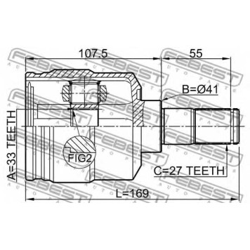 Шарнир приводного вала FEBEST 1211-TUC27LH-1