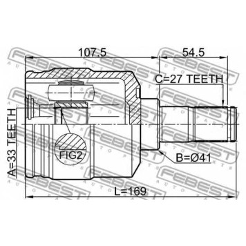 Шарнир приводного вала FEBEST 1211-TUC4WDLH-1