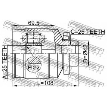 Шарнир приводного вала FEBEST 1211-TUCRH-1