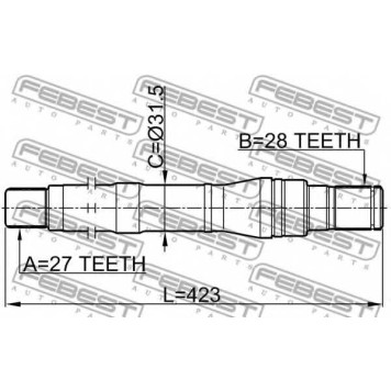 Приводной вал FEBEST 1212-SFBM-1