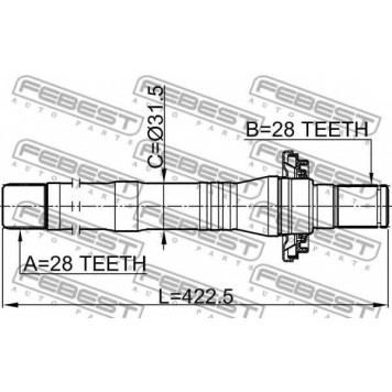 Приводной вал FEBEST 1212-SFCL-1
