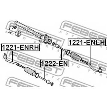 Наконечник поперечной рулевой тяги FEBEST 1221-ENLH-1