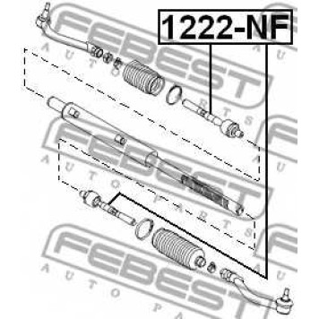 Осевой шарнир рулевой тяги FEBEST 1222-NF-1