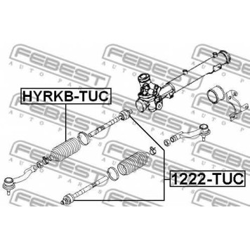 Осевой шарнир рулевой тяги FEBEST 1222-TUC-1