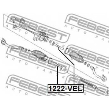 Осевой шарнир рулевой тяги FEBEST 1222-VEL-1