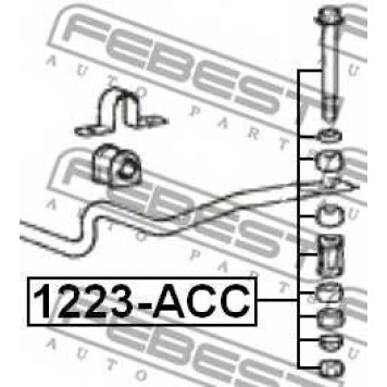 Тяга / стойка стабилизатора FEBEST 1223-ACC-1