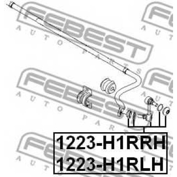 Тяга / стойка стабилизатора FEBEST 1223-H1RLH-1