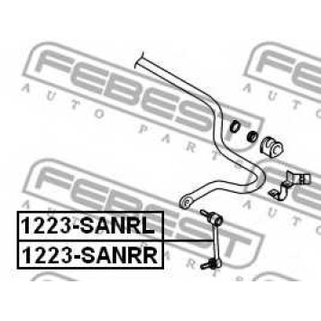Тяга / стойка стабилизатора FEBEST 1223-SANRL-1