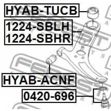 Рычаг независимой подвески колеса FEBEST 1224-SBLH-1