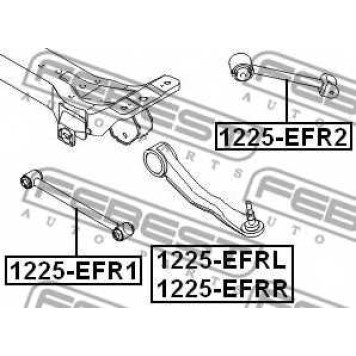Рычаг независимой подвески колеса FEBEST 1225-EFR1-1