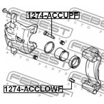 Направляющий болт корпуса скобы тормоза FEBEST 1274-ACCUPF-1