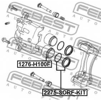 Поршень корпуса скобы тормоза FEBEST 1276-H100F-1