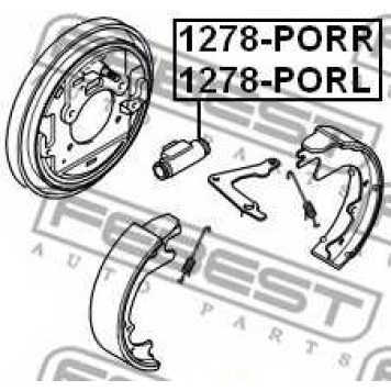 Колесный тормозной цилиндр FEBEST 1278-PORL-1
