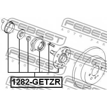 Ступица колеса FEBEST 1282-GETZR-1