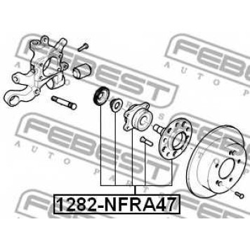 Ступица колеса FEBEST 1282-NFRA47-1
