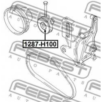 Натяжной ролик поликлинового ременя FEBEST 1287-H100-1