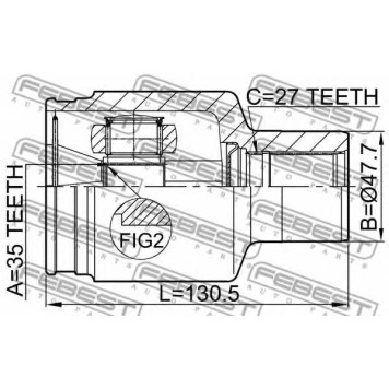Шарнир приводного вала FEBEST 1411-MUS-1