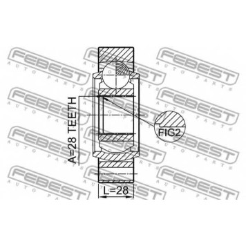 Шарнир приводного вала FEBEST 1411-REXR-1