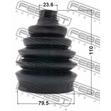 Пыльник приводного вала FEBEST 1417P-NACTR-1