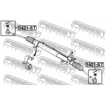 Наконечник поперечной рулевой тяги FEBEST 1421-ST-1