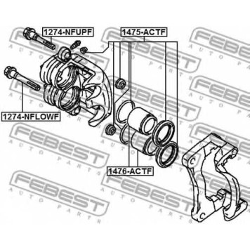 Поршень корпуса скобы тормоза FEBEST 1476-ACTF-1
