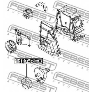 Натяжной ролик поликлинового ременя FEBEST 1487-REX-1