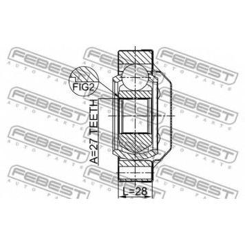 Шарнир приводного вала FEBEST 1611-001R-1