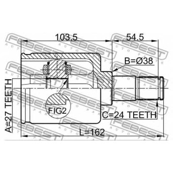 Шарнир приводного вала FEBEST 1611-203RH-1