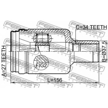 Шарнир приводного вала FEBEST 1611-211LH-1
