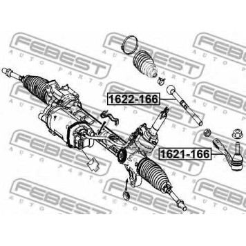 Осевой шарнир рулевой тяги FEBEST 1622-166-1