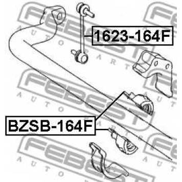 Тяга / стойка стабилизатора FEBEST 1623-164F-1