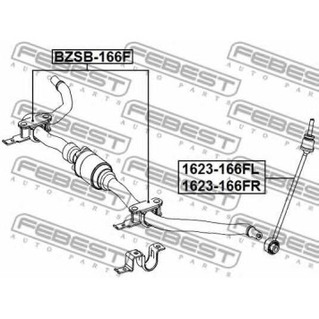 Тяга / стойка стабилизатора FEBEST 1623-166FR-1