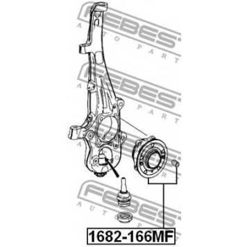 Ступица колеса FEBEST 1682-166MF-1