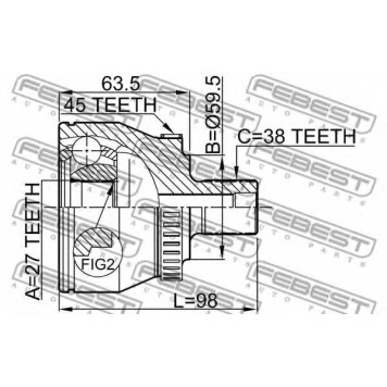 Шарнир приводного вала FEBEST 1710-011A45-1