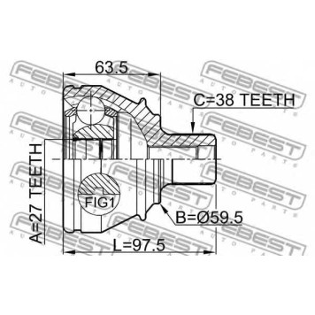 Шарнир приводного вала FEBEST 1710-A8-1