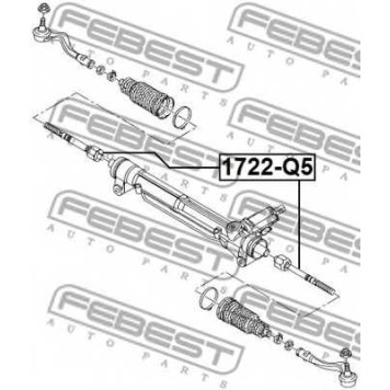 Осевой шарнир рулевой тяги FEBEST 1722-Q5-1