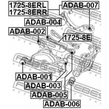 Рычаг независимой подвески колеса FEBEST 1725-8E-1