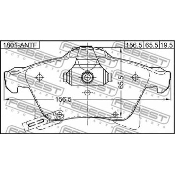 Колодки тормозные дисковые передний <b>FEBEST 1801-ASHF</b>-1