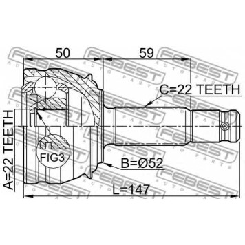 Шарнир приводного вала FEBEST 1810-1007-1
