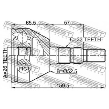Шарнир приводного вала FEBEST 1810-Z20-1