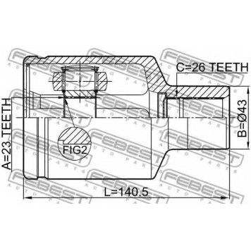 Шарнир приводного вала FEBEST 1811-EPICRH-1