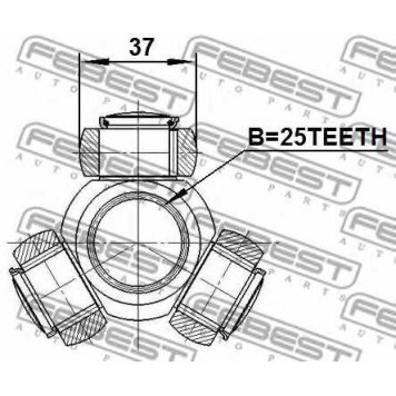 Муфта с шипами приводного вала FEBEST 1816-MOVA-1