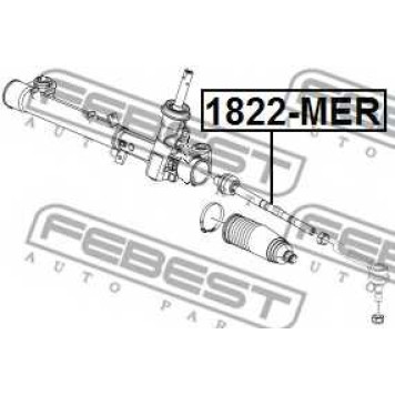 Осевой шарнир рулевой тяги FEBEST 1822-MER-1